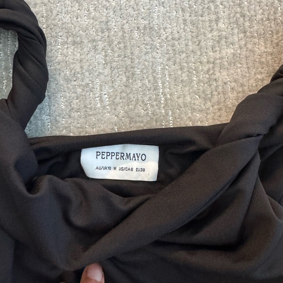 Peppermayo Black Asymmetrical Top - Picture 6 of 7